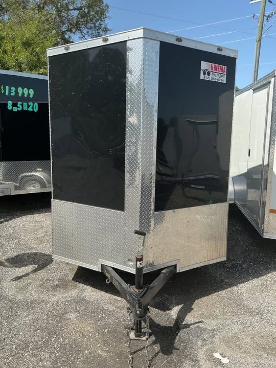 Used Cynergy Cargo 6' x 12' Black Single Axle Enclosed Trailer – 2,990 GVWR