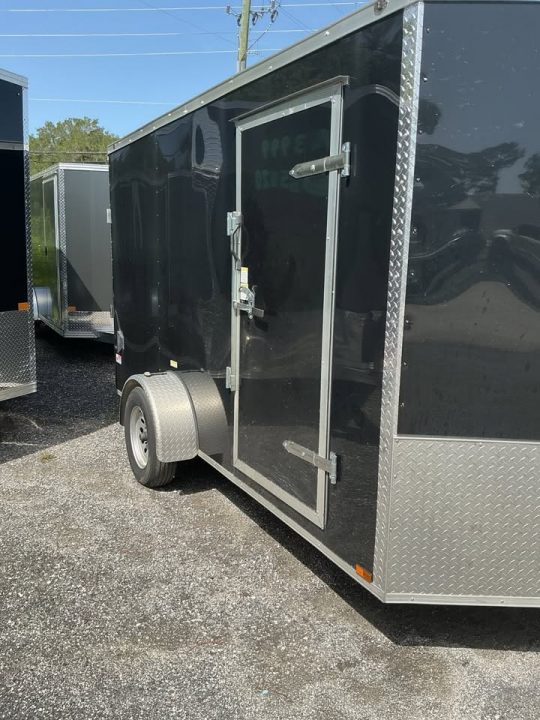 Used Cynergy Cargo 6' x 12' Black Single Axle Enclosed Trailer – 2,990 GVWR