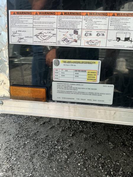 Used Cynergy Cargo 6' x 12' Black Single Axle Enclosed Trailer – 2,990 GVWR