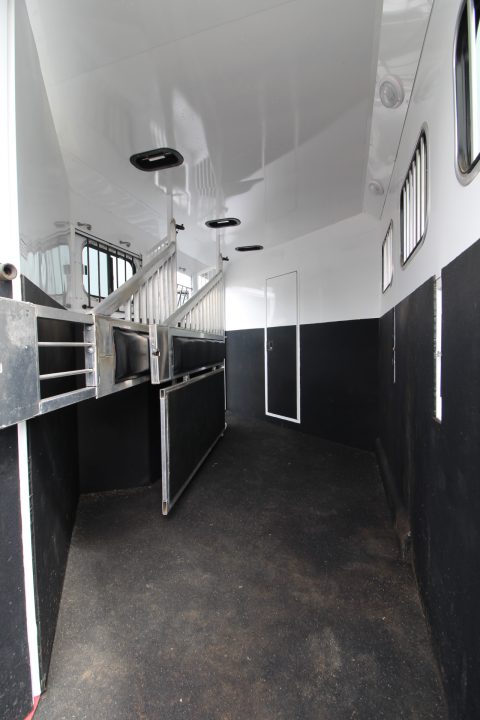 Used 2016 Trails West Sierra SpeciaLite 8x13 LQ w/ Slide Out 3 Horse Trailer