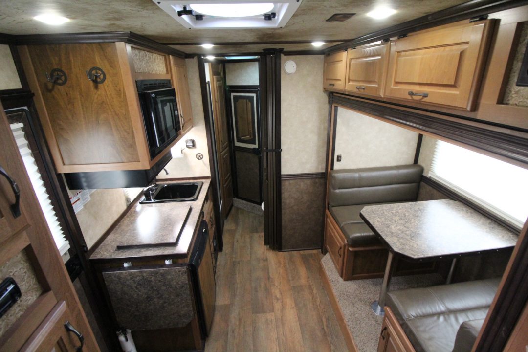 Used 2016 Trails West Sierra SpeciaLite 8x13 LQ w/ Slide Out 3 Horse Trailer