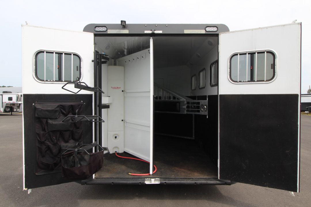 Used 2016 Trails West Sierra SpeciaLite 8x13 LQ w/ Slide Out 3 Horse Trailer