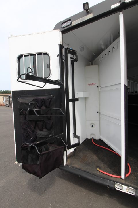 Used 2016 Trails West Sierra SpeciaLite 8x13 LQ w/ Slide Out 3 Horse Trailer
