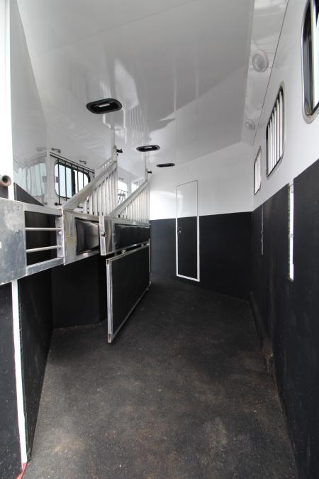 Used 2016 Trails West Sierra SpeciaLite 8x13 LQ w/ Slide Out 3 Horse Trailer