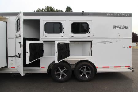 Used 2016 Trails West Sierra SpeciaLite 8x13 LQ w/ Slide Out 3 Horse Trailer