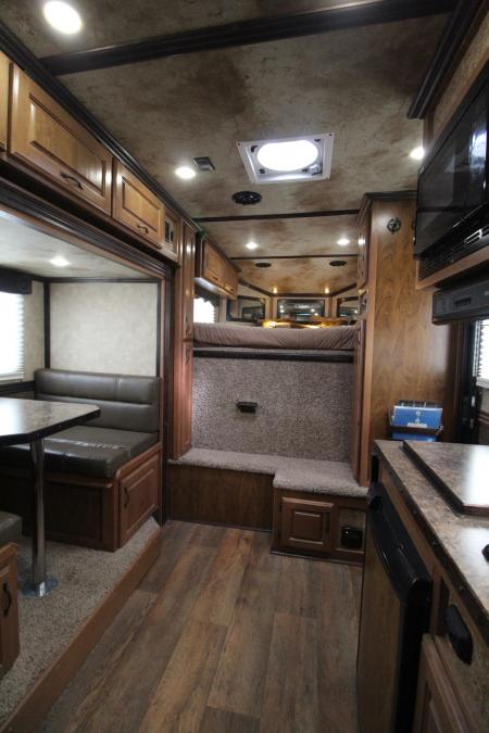 Used 2016 Trails West Sierra SpeciaLite 8x13 LQ w/ Slide Out 3 Horse Trailer