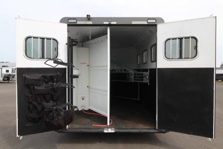 Used 2016 Trails West Sierra SpeciaLite 8x13 LQ w/ Slide Out 3 Horse Trailer