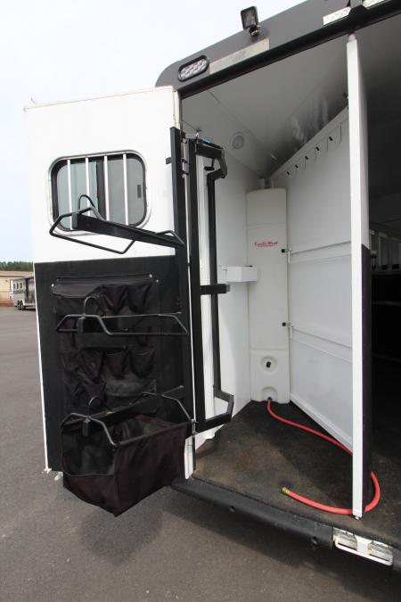 Used 2016 Trails West Sierra SpeciaLite 8x13 LQ w/ Slide Out 3 Horse Trailer