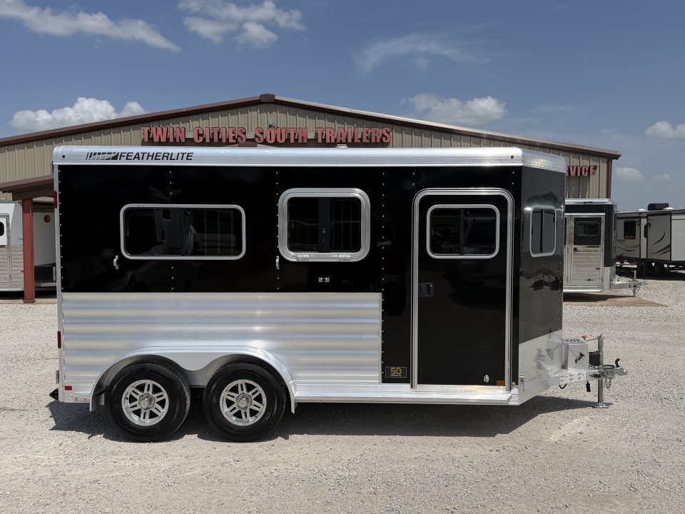 Used 2023 Featherlite 2 Horse Bumper Pull Horse Trailer