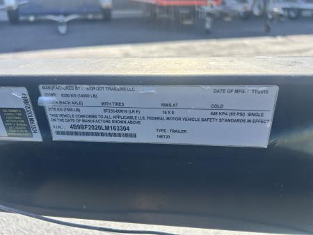 Used 2020 BIG FOOT 14ET20 Equipment Trailer