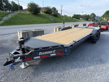 New 2026 Diamond C LPX208 Equipment Trailer MAX RAMPS ,SLIPPER ROLLER , 2 SPEED 15 K JACK