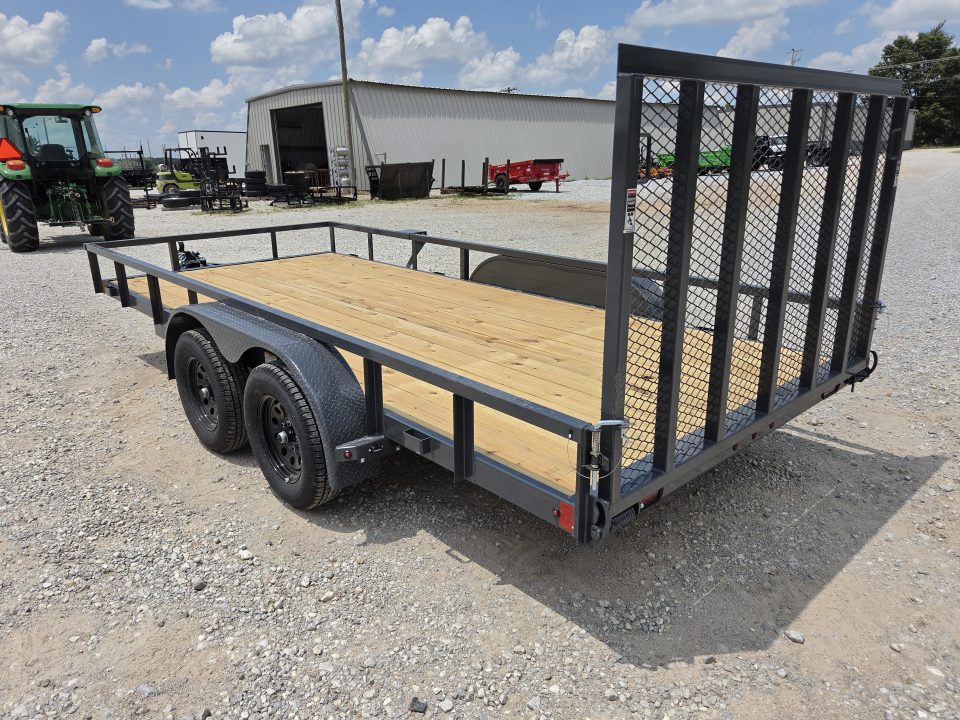New 2027 Lamar 83X14 TANDEM 7K TUBE TOP UTILITY W/4' SPRING GATE
