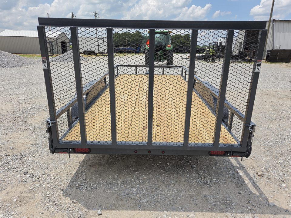 New 2027 Lamar 83X14 TANDEM 7K TUBE TOP UTILITY W/4' SPRING GATE