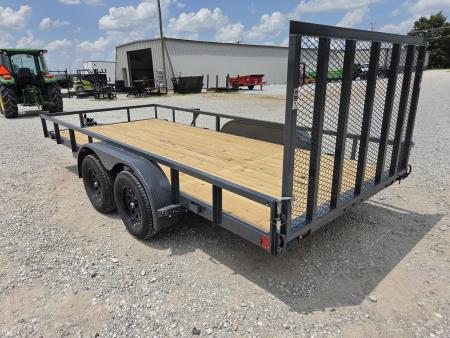 New 2027 Lamar 83X14 TANDEM 7K TUBE TOP UTILITY W/4' SPRING GATE