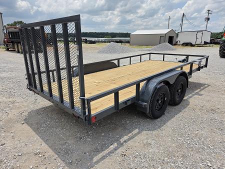 New 2027 Lamar 83X14 TANDEM 7K TUBE TOP UTILITY W/4' SPRING GATE