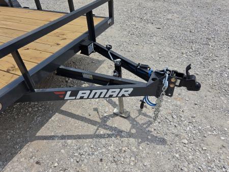 New 2027 Lamar 83X14 TANDEM 7K TUBE TOP UTILITY W/4' SPRING GATE