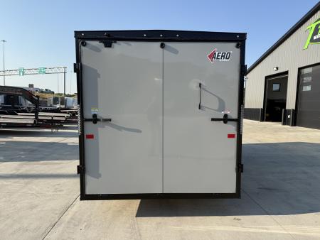 New NEW 2026 AERO 7x16 +2 V BLACKOUT Edition, WHITE Interior, QUALITY, Enclosed Rear Ramp Cargo Trailer
