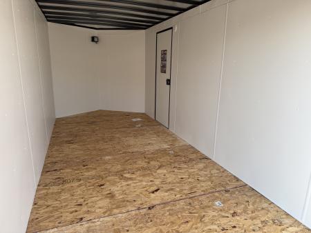 New NEW 2026 AERO 7x16 +2 V BLACKOUT Edition, WHITE Interior, QUALITY, Enclosed Rear Ramp Cargo Trailer