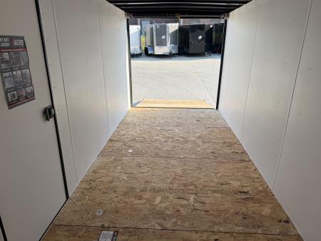 New NEW 2026 AERO 7x16 +2 V BLACKOUT Edition, WHITE Interior, QUALITY, Enclosed Rear Ramp Cargo Trailer