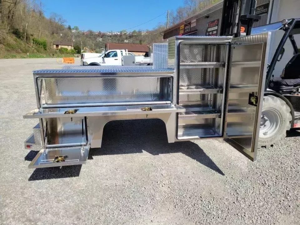 New Martin Truck Bodies Aluminum HFSB Service Body 8' SRW Tall Front Compartment