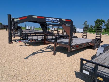 Used 2010 Sure-Trac USED 81  x 18' Gooseneck Utility Trailer with 14K GVWR, NEW Rims and Tires!