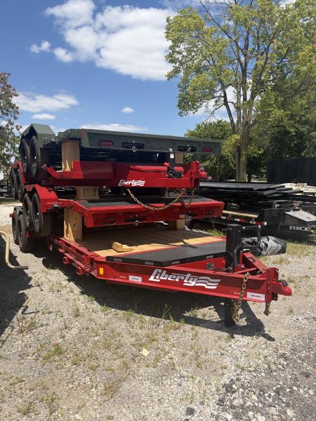 New 2026 Liberty LC7K83X18C4DT Car Hauler 83X18 TA DOVETAIL (GVW:7000) PATRIOT RED