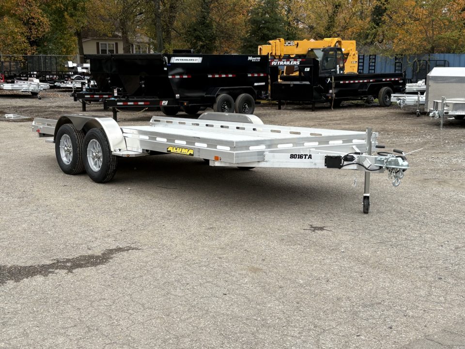 New 2027 Aluma 8016TA-EL-R 81" x 16' Aluminum Car / Racing Trailer