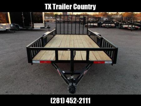 New 2026 J&C Trailers 83x20 Utility Trailer / ATV Trailer / Side by Side Trailer / 4ft Rear Ramp Gate / 5ft Side Load Ramps / Electric Brakes / Pipetop