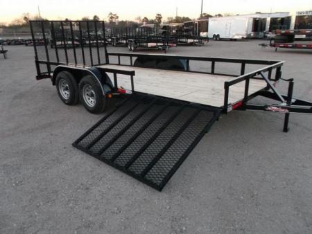 New 2026 J&C Trailers 83x16 Utility Trailer / ATV Trailer / Side by Side Trailer / 2" Bulldog Coupler / 4ft Rear Ramp / 4ft Side Load Ramp