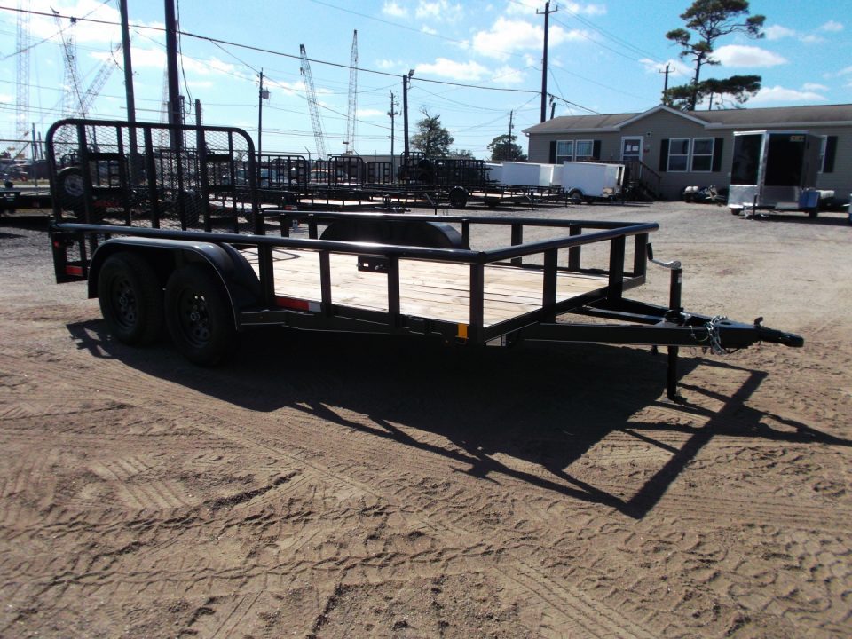 New 2026 J&C Trailers 83x14 Tandem Utility Trailer / Pipetop / 4ft Ramp Gate / Electric Brakes / 2" Bulldog Coupler
