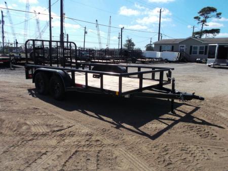 New 2026 J&C Trailers 83x14 Tandem Utility Trailer / Pipetop / 4ft Ramp Gate / Electric Brakes / 2" Bulldog Coupler
