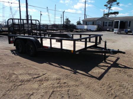 New 2026 J&C Trailers 83x14 Tandem Utility Trailer / Pipetop / 4ft Ramp Gate / Electric Brakes / 2" Bulldog Coupler