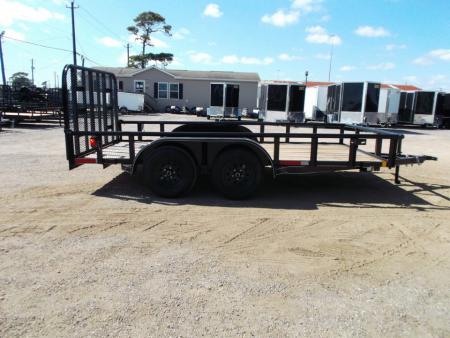 New 2026 J&C Trailers 83x14 Tandem Utility Trailer / Pipetop / 4ft Ramp Gate / Electric Brakes / 2  Bulldog Coupler
