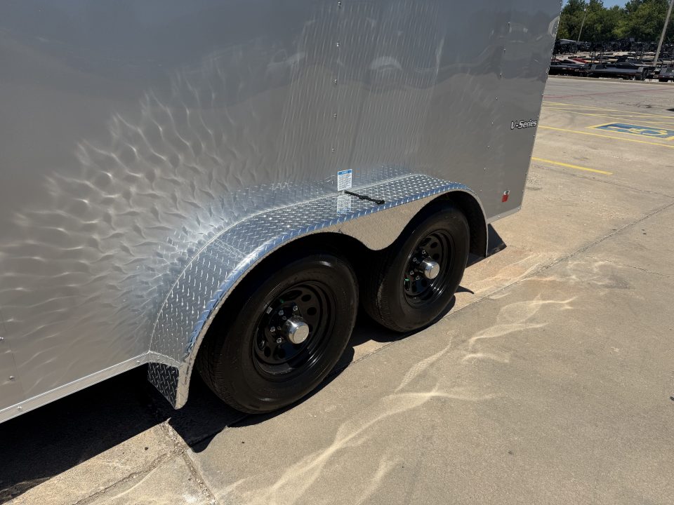 New #056646 2027 FOREST RIVER TA3 7 X 14 TANDEM AXLE 10K ENCLOSED W/ REAR RAMP DOOR