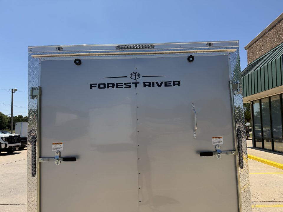 New #056646 2027 FOREST RIVER TA3 7 X 14 TANDEM AXLE 10K ENCLOSED W/ REAR RAMP DOOR