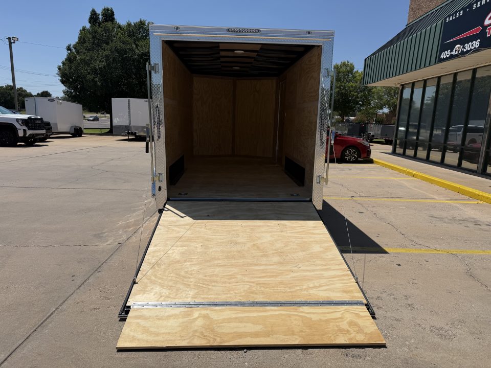 New #056646 2027 FOREST RIVER TA3 7 X 14 TANDEM AXLE 10K ENCLOSED W/ REAR RAMP DOOR