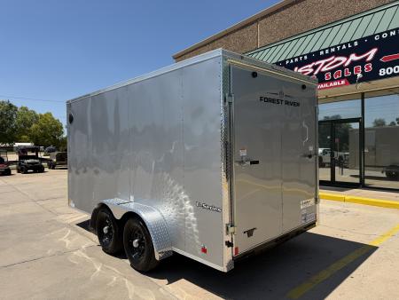 New #056646 2027 FOREST RIVER TA3 7 X 14 TANDEM AXLE 10K ENCLOSED W/ REAR RAMP DOOR