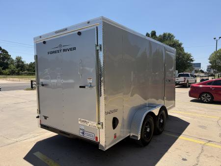 New #056646 2027 FOREST RIVER TA3 7 X 14 TANDEM AXLE 10K ENCLOSED W/ REAR RAMP DOOR
