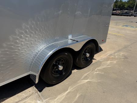 New #056646 2027 FOREST RIVER TA3 7 X 14 TANDEM AXLE 10K ENCLOSED W/ REAR RAMP DOOR