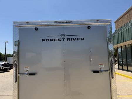 New #056646 2027 FOREST RIVER TA3 7 X 14 TANDEM AXLE 10K ENCLOSED W/ REAR RAMP DOOR