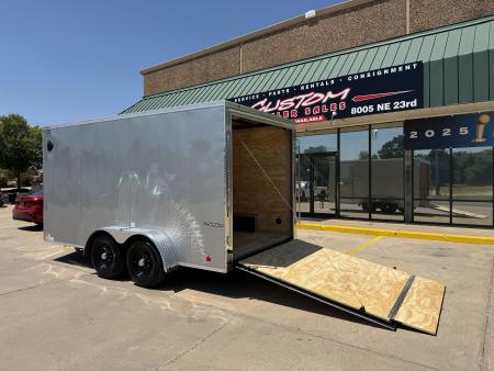 New #056646 2027 FOREST RIVER TA3 7 X 14 TANDEM AXLE 10K ENCLOSED W/ REAR RAMP DOOR