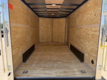 New #056646 2027 FOREST RIVER TA3 7 X 14 TANDEM AXLE 10K ENCLOSED W/ REAR RAMP DOOR
