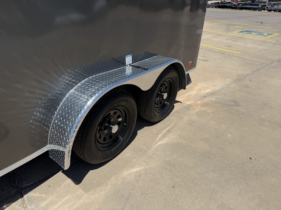 New #097976 2027 FOREST RIVER TA2 7 X 14 TANDEM AXLE 7K ENCLOSED W/ REAR RAMP DOOR