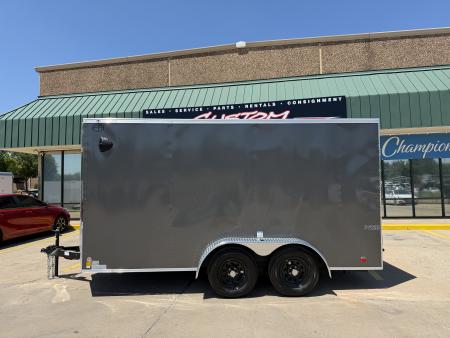 New #097976 2027 FOREST RIVER TA2 7 X 14 TANDEM AXLE 7K ENCLOSED W/ REAR RAMP DOOR