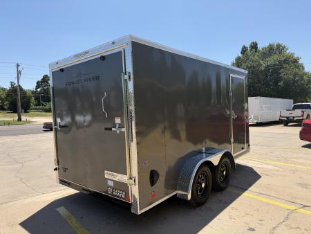 New #097976 2027 FOREST RIVER TA2 7 X 14 TANDEM AXLE 7K ENCLOSED W/ REAR RAMP DOOR