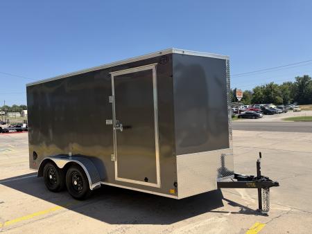 New #097976 2027 FOREST RIVER TA2 7 X 14 TANDEM AXLE 7K ENCLOSED W/ REAR RAMP DOOR