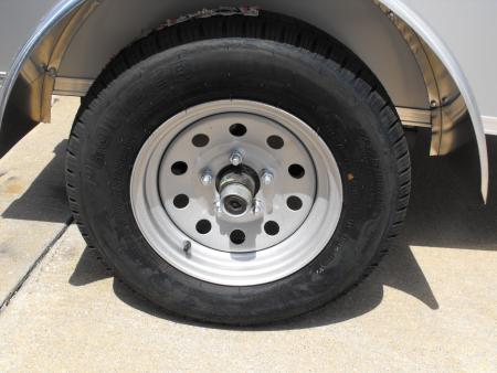 New Enclosed Trailer 4 X 6 Ramp 5' Interior Silver Mist