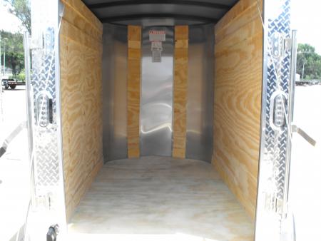 New Enclosed Trailer 4 X 6 Ramp 5' Interior Silver Mist