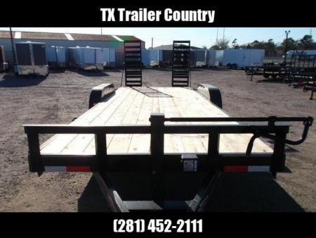 New 2027 J&C Trailers 83x20 Heavy Duty 14K Car Hauler / Equipment Trailer / Flat Deck / 7000# Axles / 10K Jack / 2ft Dovetail / 5ft HD Stand Up Ramps