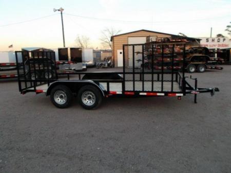 New 2027 J&C Trailers 83x16 Utility Trailer / ATV Trailer / Side by Side Trailer / 2" Bulldog Coupler / 4ft Rear Ramp / 4ft Side Load Ramp / Electric Brakes